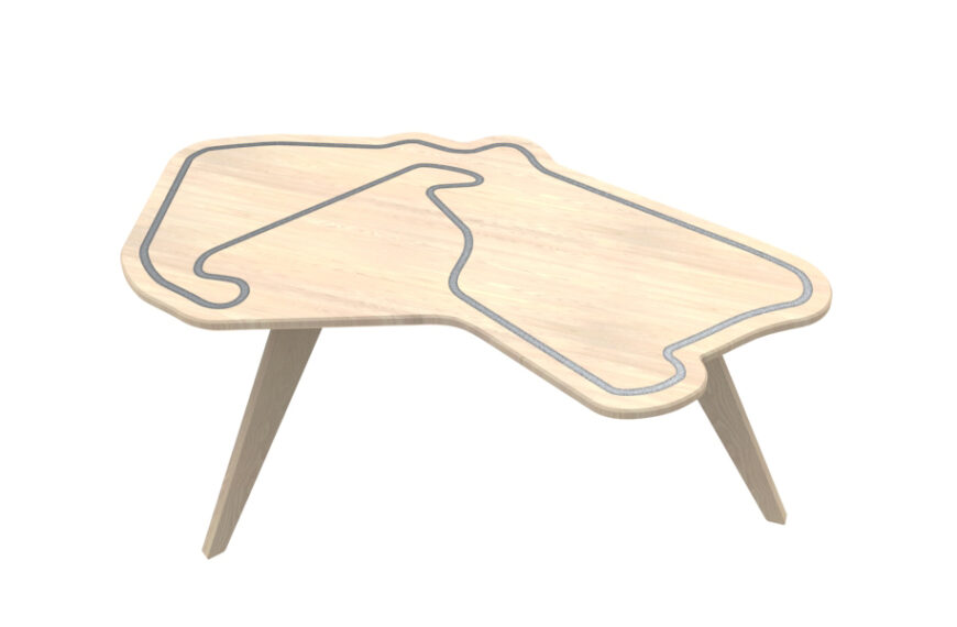 Table design PISTES2BOIS Silverstone 02